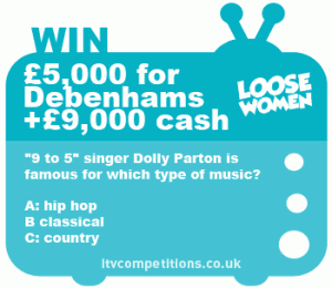 Loose Women competition question & prize